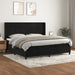 Pat box spring cu saltea, negru, 200x200 cm, catifea - WALTI WALTI