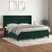Pat box spring cu saltea, verde închis, 200x200 cm, catifea - WALTI WALTI
