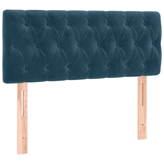 Pat box spring cu saltea, albastru închis, 200x200 cm, catifea - WALTI WALTI