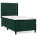 Pat box spring cu saltea, verde închis, 90x190 cm, catifea - WALTI WALTI