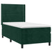 Pat box spring cu saltea, verde închis, 90x190 cm, catifea - WALTI WALTI