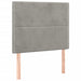 Pat box spring cu saltea, gri deschis, 100x200 cm, catifea - WALTI WALTI