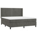 Pat box spring cu saltea, gri închis, 160x200 cm, catifea - WALTI WALTI