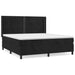 Pat box spring cu saltea, negru, 160x200 cm, catifea - WALTI WALTI