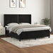 Pat box spring cu saltea, negru, 160x200 cm, catifea - WALTI WALTI