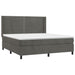 Pat box spring cu saltea, gri închis, 180x200 cm, catifea - WALTI WALTI