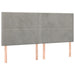 Pat box spring cu saltea, gri deschis, 200x200 cm, catifea - WALTI WALTI