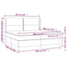 Pat box spring cu saltea, negru, 200x200 cm, catifea - WALTI WALTI