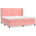 Pat box spring cu saltea, roz, 200x200 cm, catifea - WALTI WALTI