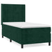 Pat box spring cu saltea, verde închis, 80x200 cm, catifea - WALTI WALTI