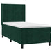 Pat box spring cu saltea, verde închis, 80x200 cm, catifea - WALTI WALTI