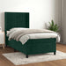 Pat box spring cu saltea, verde închis, 80x200 cm, catifea - WALTI WALTI