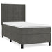 Pat box spring cu saltea, gri închis, 90x200 cm, catifea - WALTI WALTI