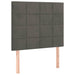 Pat box spring cu saltea, gri închis, 90x200 cm, catifea - WALTI WALTI