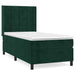 Pat box spring cu saltea, verde închis, 100x200 cm, catifea - WALTI WALTI
