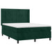 Pat box spring cu saltea, verde închis, 140x200 cm, catifea - WALTI WALTI
