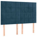 Pat box spring cu saltea, albastru închis, 140x200 cm, catifea - WALTI WALTI