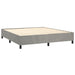 Pat box spring cu saltea, gri deschis, 160x200 cm, catifea - WALTI WALTI