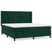 Pat box spring cu saltea, verde închis, 160x200 cm, catifea - WALTI WALTI