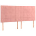 Pat box spring cu saltea, roz, 160x200 cm, catifea - WALTI WALTI
