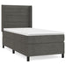 Pat box spring cu saltea, gri închis, 80x200 cm, catifea - WALTI WALTI