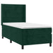 Pat box spring cu saltea, verde închis, 80x200 cm, catifea - WALTI WALTI