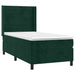 Pat box spring cu saltea, verde închis, 90x190 cm, catifea - WALTI WALTI