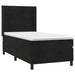 Pat box spring cu saltea, negru, 90x200 cm, catifea - WALTI WALTI