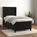 Pat box spring cu saltea, negru, 90x200 cm, catifea - WALTI WALTI