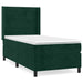 Pat box spring cu saltea, verde închis, 90x200 cm, catifea - WALTI WALTI