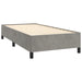 Pat box spring cu saltea, gri deschis, 100x200 cm, catifea - WALTI WALTI