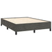 Pat box spring cu saltea, gri închis, 140x190 cm, catifea - WALTI WALTI