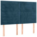 Pat box spring cu saltea, albastru închis, 140x200 cm, catifea - WALTI WALTI