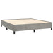 Pat box spring cu saltea, gri deschis, 160x200 cm, catifea - WALTI WALTI
