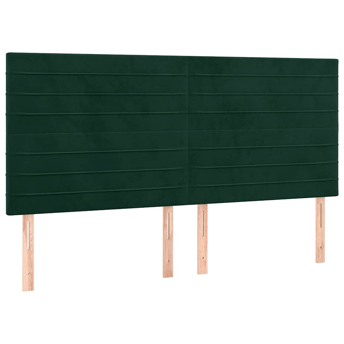Pat box spring cu saltea, verde închis, 180x200 cm, catifea - WALTI WALTI