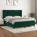 Pat box spring cu saltea, verde închis, 180x200 cm, catifea - WALTI WALTI