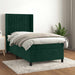 Pat box spring cu saltea, verde închis, 80x200 cm, catifea - WALTI WALTI