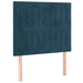 Pat box spring cu saltea, albastru închis, 80x200 cm, catifea - WALTI WALTI
