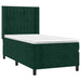 Pat box spring cu saltea, verde închis, 90x190 cm, catifea - WALTI WALTI