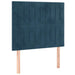 Pat box spring cu saltea, albastru închis, 90x190 cm, catifea - WALTI WALTI