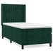 Pat box spring cu saltea, verde închis, 100x200 cm, catifea - WALTI WALTI