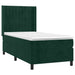 Pat box spring cu saltea, verde închis, 100x200 cm, catifea - WALTI WALTI