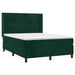 Pat box spring cu saltea, verde închis, 140x190 cm, catifea - WALTI WALTI