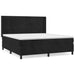 Pat box spring cu saltea, negru, 160x200 cm, catifea - WALTI WALTI