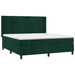 Pat box spring cu saltea, verde închis, 160x200 cm, catifea - WALTI WALTI