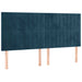 Pat box spring cu saltea, albastru închis, 180x200 cm, catifea - WALTI WALTI