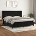Pat box spring cu saltea, negru, 200x200 cm, catifea - WALTI WALTI