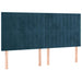 Pat box spring cu saltea, albastru închis, 200x200 cm, catifea - WALTI WALTI