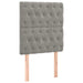 Pat continental cu saltea, gri deschis, 80x200 cm, catifea - WALTI WALTI