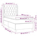 Pat continental cu saltea, gri deschis, 80x200 cm, catifea - WALTI WALTI